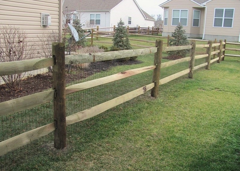 Pressure Treated Split Rail Fence