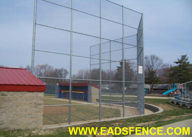 Commercial Chain Link Baseball Back Stop Fence