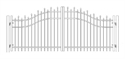 Picture of S2 Berkshire Woodbridge Arched Double Gates Drawing