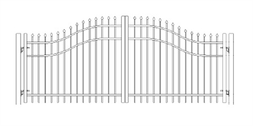 Picture of S6 Citadel Woodbridge Arched Double Gates Drawing