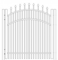 Picture of S8 Falcon Arched Walk Gate Drawing