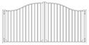 Picture of S10 Derby Woodbridge Arched Double Gates Drawing